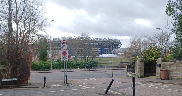 The existing outfall is underneath Corstorphine Road in Murrayfield Murrayfield Corstorphine Road