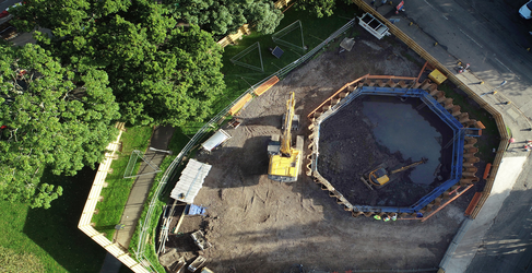 A giant storm water storage tank has been constructed Braidholm Road Sewer Flooding Project