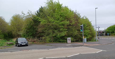 The new upgraded water main will continue through woodland and on to new housing development Saughs Avenue