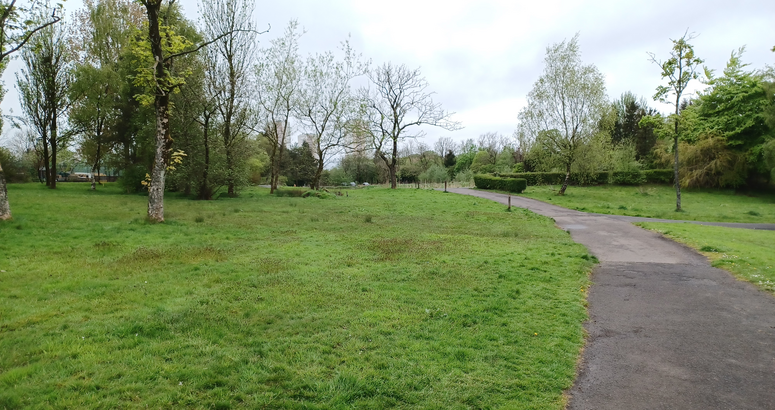 Nearly 200 metres of new water main will be laid through the park Springburn Park