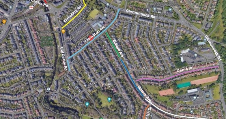 Road Traffic Management Diagram for Cathcart, Glasgow Road Traffic Management Diagram for Cathcart, Glasgow