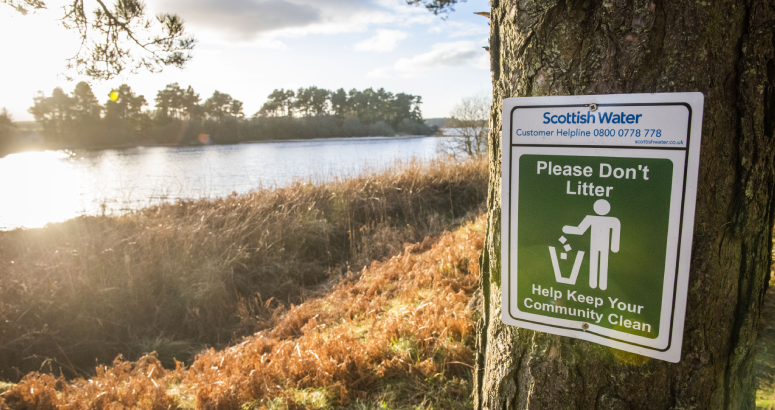 Reservoir Litter Sign