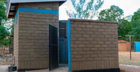New bathrooms constructed under the Deliver Life 2 Project, Chikweo Health Centre, Machinga.