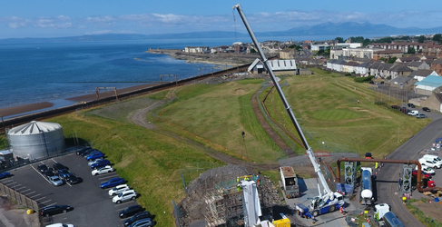 The underground sewer was relined through access pits Saltcoats Sewer Upgrade