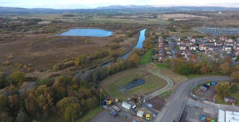 The new SuDS system will be fully operational by spring 2024 Glentaner Road SuDS Pond