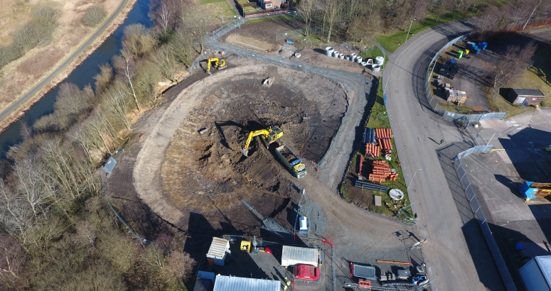 The Glentaner Road SuDS pond will help alleviate surface water flooding in the area Glentaner Road SuDS Pond