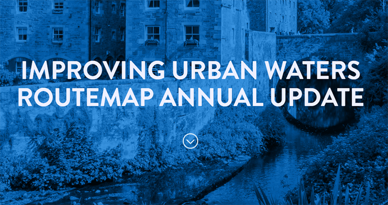 Improving Urban Waters Update for 2023 cover and title of the Improving Urban Waters Update for 2023
