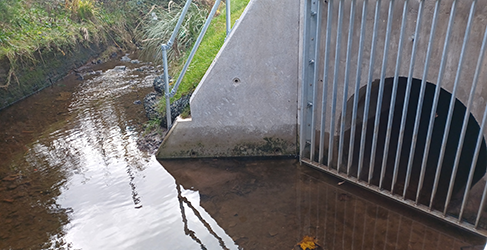 Combined Sewer Overflow or CSO showing a newly installed Combined Sewer Overflow or CSO