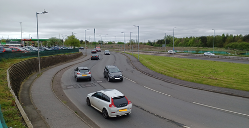 The inside lane of the exit slip road will be closed Robroyston Water Main Upgrade