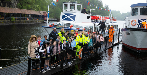The pupils' visit included a trip on The Lady of the Lake Generation H2O