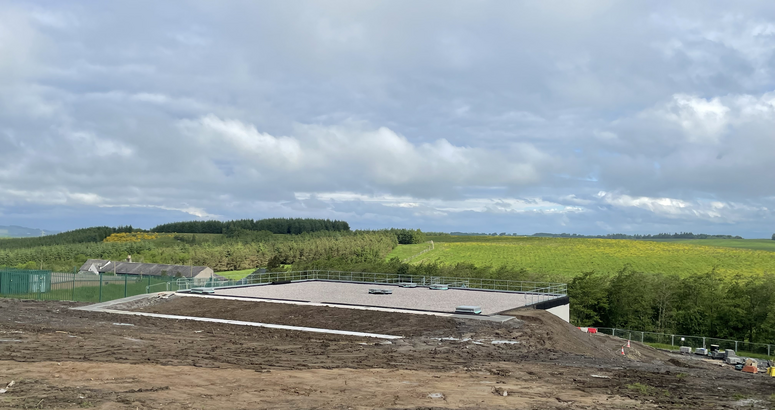 The new tank will improve the quality and resilience of supply for thousands of customers in East Ayrshire The three megalitre concrete structure replaces the original tank built in the 1930's