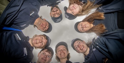 Scottish Water Employees Smiling in a Circle of Faces Scottish Water Employees Smiling in a Circle of Faces